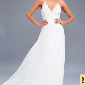 Lulus Madalyn White Lace Maxi Dress